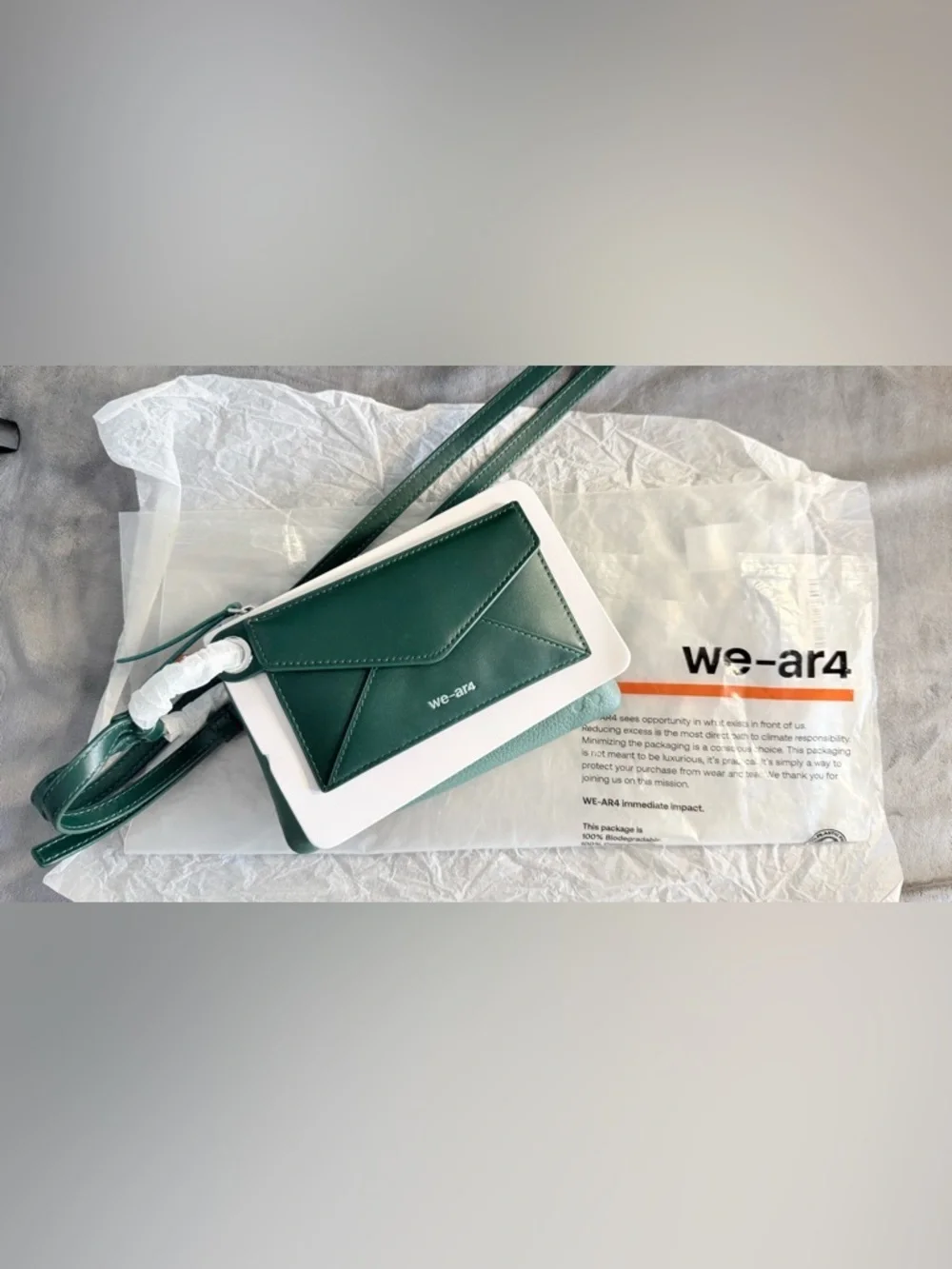 ✨ We-ar-4 The Grab Leather Double Pouch Crossbody Clutch NEW ✨